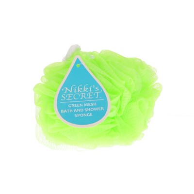 Nikki Secret Green Mesh Bath and Shower Sponge