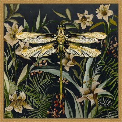 Amanti Art Whispers of the Dragonfly by Jacob q Framed Canvas Wall Art