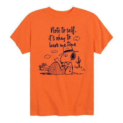 Boys' - Peanuts - Spike Note To Self It's Okay To Have Me Time Short Sleeve Graphic T-Shirt