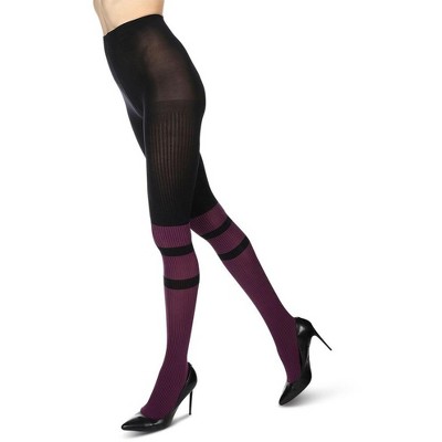 Memoi Women's Modal Chunky Chevron Sweater Tights