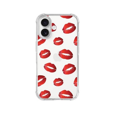 Centon iPhone 16 'Red Lips' Printed Case Tough Edge - Clear
