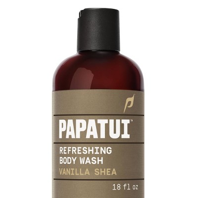 Papatui Men's Sulfate-Free Exfoliating and Hydrating Coconut Oil Body Wash - Vanilla Shea - 18 fl oz