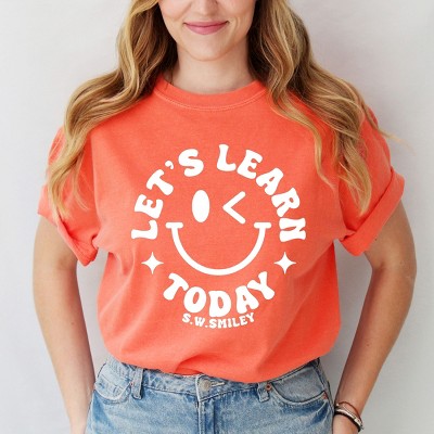 Simply Sage Market S.W.Smiley Let's Learn Today Circle Garment Dyed Tee