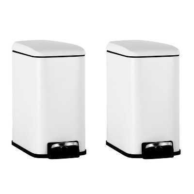 BestMassage 1.3 Gallon Trash Can Stainless Steel Garbage Can with Removable Inner Bucket Foot Pedal and Odor Control Kitchen Waste Bin