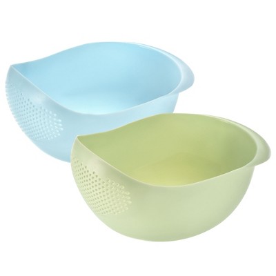 Unique Bargains Rice Strainer Washing Bowl Filter Strainer Basket Colanders for Cleaning Vegetable