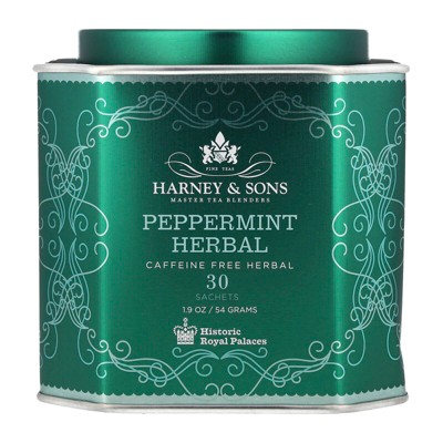 Harney & Sons Peppermint Herbal, Caffeine Free, 30 Sachets, 1.9 oz (54 g)