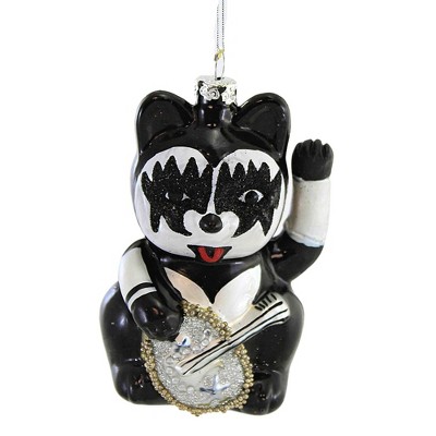Cody Foster 4.5 Inch Rock Star Lucky Cat Tree Ornament , Ornament Band Waving Tongue Ban (1PC)