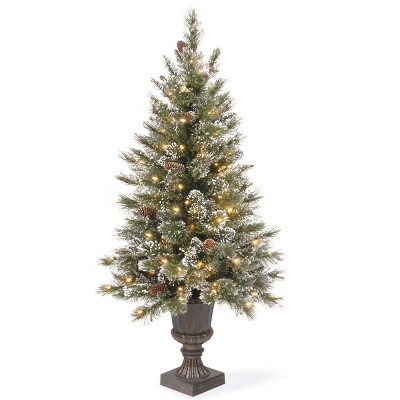 National Tree Company Pre-lit Glittery Bristle Artificial Christmas Tree