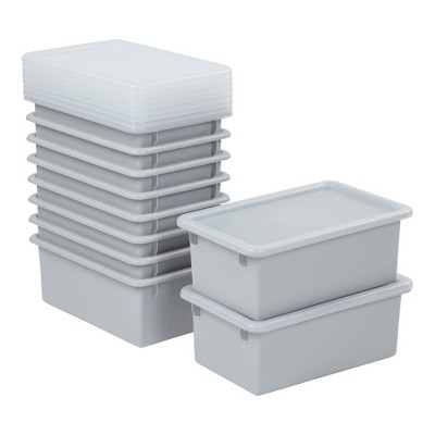 ECR4Kids Cubby Storage Bin with Lid, 10-Piece