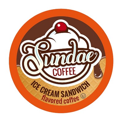 Sundae Ice Cream Flavored Coffee Pods, 2.0 Keurig, Ice Cream Sandwich, 48 Count