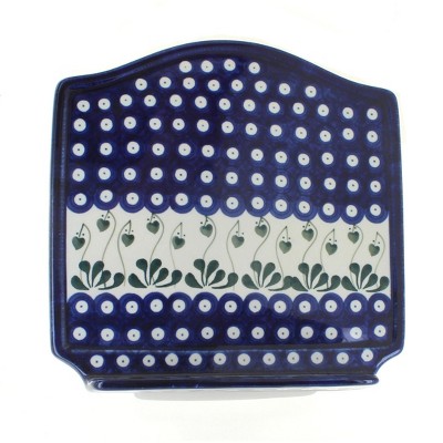 Blue Rose Polish Pottery 881 Ceramika Artystyczna Cookbook Holder