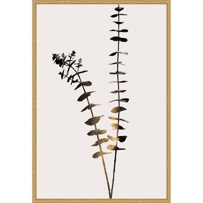 Amanti Art Eucalyptus Dark Gold by Eins Kubistika Framed Canvas Wall Art