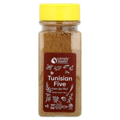 USimplySeason Artisan Spice Blend, Tunisian Five, 4.8 oz (136 g)