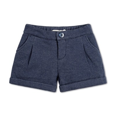 Hope & Henry Girls' Cuffed Fleece Dress Short, Toddler