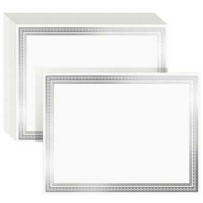 50 Sheets Silver Foil Award Certificate Paper for Printing - 8.5 x 11 In