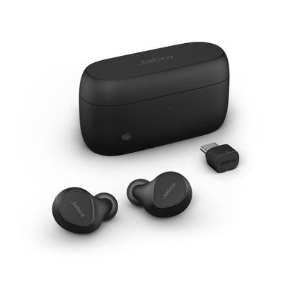 Jabra Evolve2 True Wireless in-Ear Bluetooth Earbuds with Active Noise Cancellation (ANC) and 4-mic MultiSensor Voice Technology - Black True Wireless