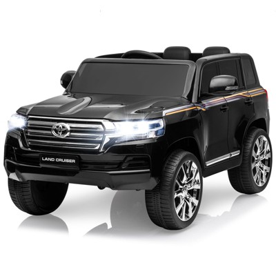2 Seater Kids Ride On Truck, 12V Battery Powered Electric Vehicle w/Remote Control, 3 Speeds, Led Lights, Music & Horn, Spring Suspension Boys Girls