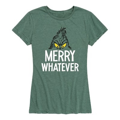 Women's - Dr. Seuss - The Grinch Merry Whatever Short Sleeve Graphic T-Shirt