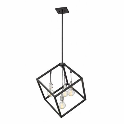 Modern 4-Light Pendant - Steel Vertical Design for Dining Room, Kitchen, and More