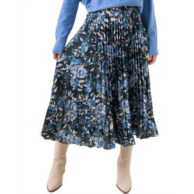 Women's Parisian Bleu Midi Skirt - LOST + WANDER