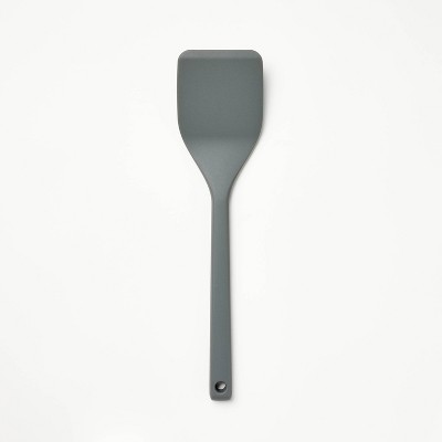Silicone Solid Turner Dark Gray - Figmint™: Silicone Spatula for Cooking, Dishwasher-Safe, 12.99" Length