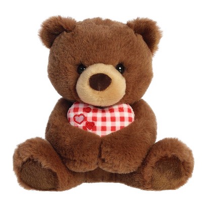Aurora Small Sweetheart Snuggles Valentine Heartwarming Stuffed Animal Chocolate 7"
