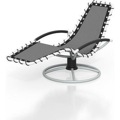 Patio Chaise Lounge - 360°Rotating Basic, Tanning Chairs with Arm for All Weather, Poolside, Balcony,Backyard