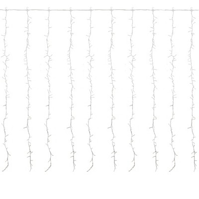 Northlight LED Micro Fairy Curtain Christmas Lights - Warm White  - 6.5' Clear Wire - 600ct