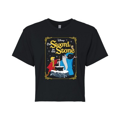 Women's - Disney - Sword In The Stone Cropped Graphic T-Shirt