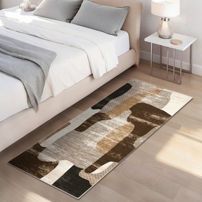Modern Abstract Indoor Area Rug Low Pile Non Slip Soft Carpet For Living Room Bedroom Washable Foldable Rugs Office Rome Decor
