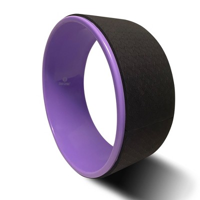 BodySport Yoga Wheel, Cushioned Back Roller and Stretcher, For Stretching and Flexibility, 5" x 12.6", Purple