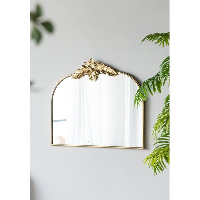 Grungis Arched Wall Mirrors with Metal Frame,Decorative Dressing Wall-Mounted Decor Mirror for Bathroom,Living Room