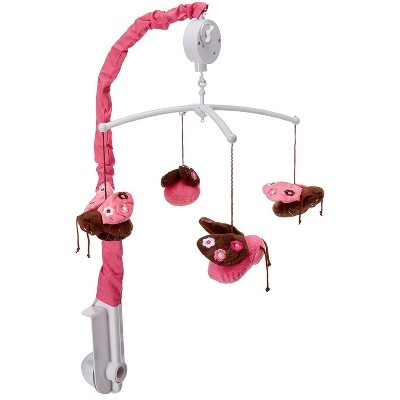 Bacati - Lady Bugs pink/chocolate Musical Mobile