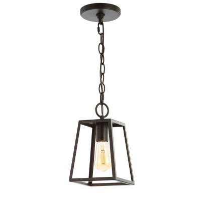 6.25" Adjustable Metal Ira Drop Pendant Black - JONATHAN Y: UL Listed, Kitchen Island Lighting