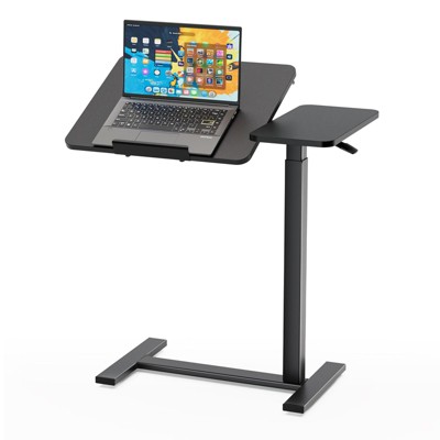 CAVINAS Adjustable Overbed Desk with Wheels,70°Tilting Laptop Desk,29.5"-43.2"Adjustable Height Ergonomic Desk for Bedroom,Home Workstation