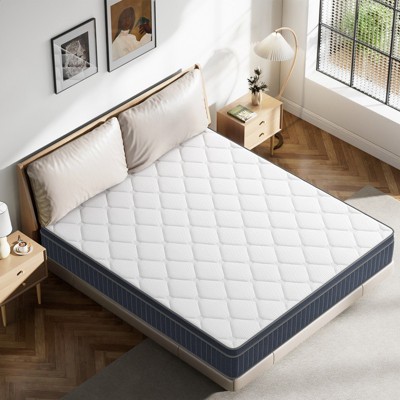 Swedrea Hybrid Mattress Breathable Medium Cooling Memory Foam Bed-in-a-Box White