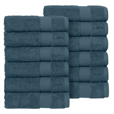 Linum Home Textiles 100% AEGEAN Long Staple Turkish Cotton STARLIGHT Terry Hand Towels (Set of 12)