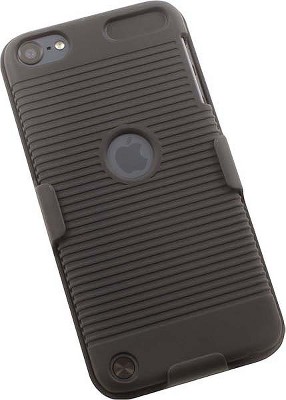 Nakedcellphone Case and Belt Clip Holster for iPod Touch 5 - Black