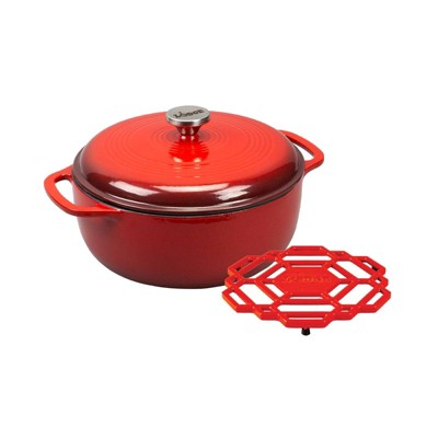 Lodge 6qt Cast Iron Enamel Dutch Oven