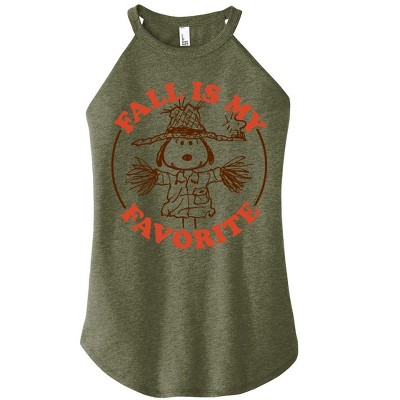 Women's - Peanuts - Fall Is My Favorite Graphic High Neck Tank