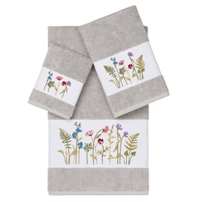 3pc Serenity Embellished Towel Set - Linum Home Textiles