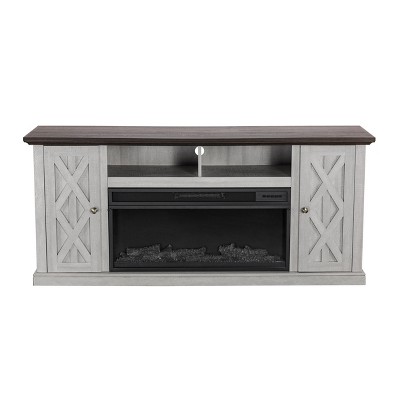 TV Stand for TVs up to 50" Saw Cut Off White - Home Essentials