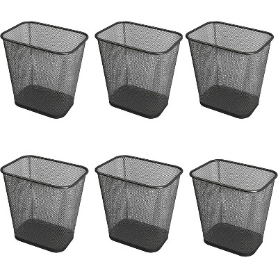 YBM Home 3.5 Gallon Mesh Trash Can, Pack of 6