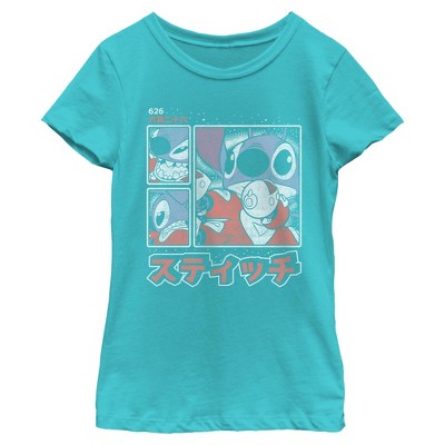 Girl's Lilo & Stitch Comic Book Panels T-Shirt
