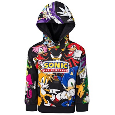 SEGA Sonic the Hedgehog Knuckles Shadow Tails Fleece Pullover Hoodie Little Kid to Big Kid