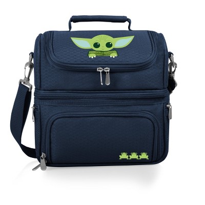 Oniva Mandalorian Grogu Frogs Pranzo Lunch Bag Cooler with Utensils in Navy Blue
