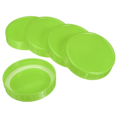 Unique Bargains Wide Mouth Plastic Mason Jar Lids with Silicone Sealing Ring 10 Pcs