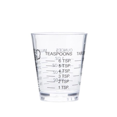 Chef Craft Measuring Cup, 1/8 cups Plastic, Clear - Case of 3