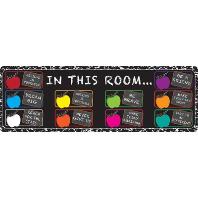 Ashley Productions® The Original Fun Mat™, Mat Runner, 15.5" x 47", In this Room Positive Sayings