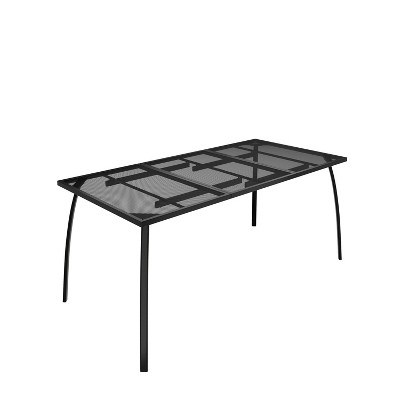 Mondawe 78.7"×39.4" Oversized Steel Mesh Patio Table For Outdoor,Breathable and Easy-Clean Dining Table